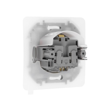 LEGRAND Inspiria, 2K+h, IP 44 socket, with a folding cover and curtains, 16 A, 250 V, aluminum-1