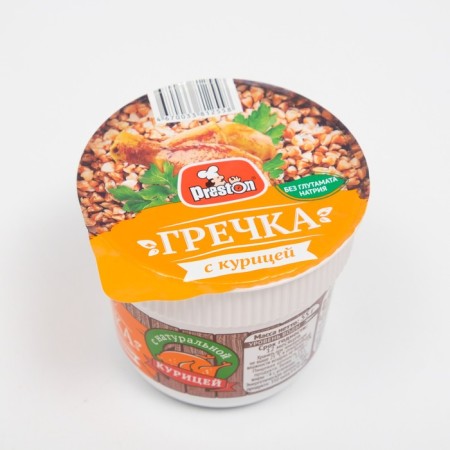 Buckwheat with chicken in a glass, 55 g
