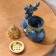 Kurilnitsa for incense powder and cones "deer", blue, 12.5x11.5 cm