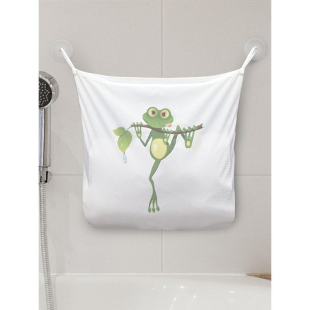 Organizer in the bath on the suction cups "Ancient Frog", for storing toys and trifles, size 33x39 cm