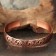 Bracelet "coil tangle", plate, narrow, copper