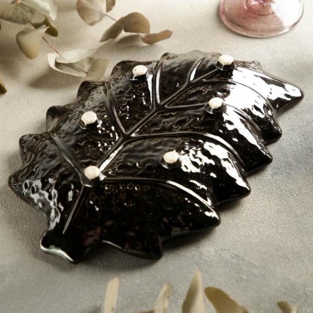 Ceramic ceramic salad bowl. Sheet ", 27.5 × 19 × 5 cm-2