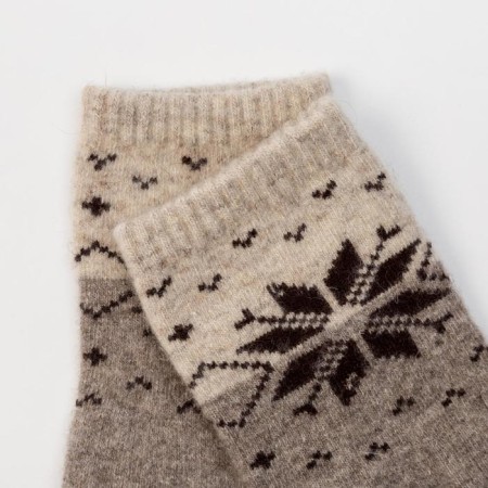 Male socks made of Mongolian wool, gray/snowflake color, size 29 (43-45)-1