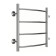 Water towel Terminus "Classic" P4, 500x500 mm, lateral connection, chromium