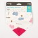 Bandana Bibslate Bibslate/Snoby for feeding, waterproof with a teetker on a button, pink color, mix