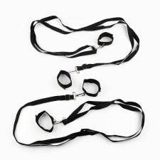 Set of bdsm oki-hips fixing belts for the bed are universal size, sling. black