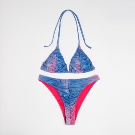 Swimsuit female separate minku pink color/blue, size 50-5