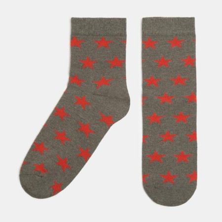 Male socks "stars" rr 41-44 (27-29 cm), khaki color-1