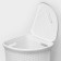 Corner underwear basket with a rattan lid, 60 l, 40 × 40 × 58 cm, white color