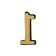 Door number "1", plastic, chromium color