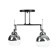 Redo chandelier 2he27 40W Black-chromium 45x30x28 cm