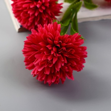 Artificial flowers "chrysanthemum pompom" d-6 cm 80 cm, raspberry-1