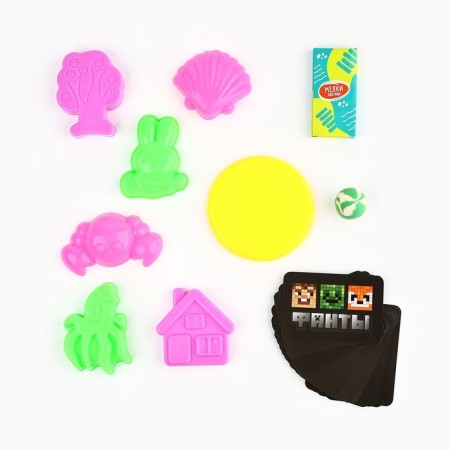 Gift set with a backpack + set of molds for games in the sand "Pixels"-11