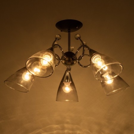 Chandelier "Marianna" 5he27 40W Black 69x69x32.5cm Bayerlux-2