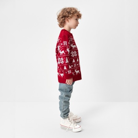 New Year. Knitted children's kaftan "New Year" size 32, (110-116 cm)-3