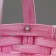 Wicker basket, d17 x 12 x 22 cm, pink, bamboo