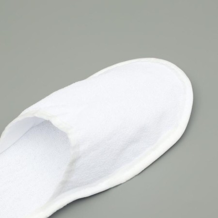 Disposable slippers, 42 size, terry, economy, white, closed cape-3