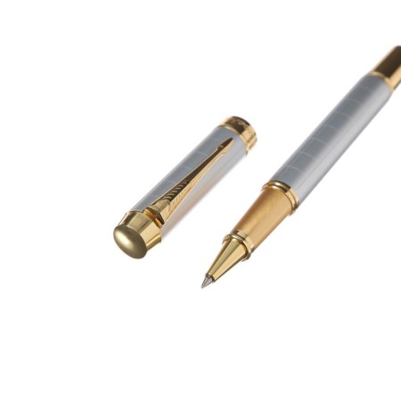 Handle Gift Roller, in the leatherette case, the body is gray, gold-3