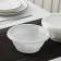 A set of plastic disposable plates for soup, 600 ml, 12 pcs, white color