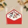 Gift envelope "New Year's Miracles", bullfinches, soft vague, embossing, 19 x 9.2 cm, New Year