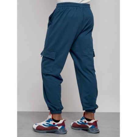 Joggers male, size 48, blue color-9