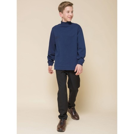 Sweatshirt for boys, height 152 cm, dark blue color-6