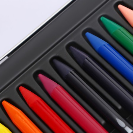 Pencils of watercolor, whole, 12 colors+2 brushes+sharpener, in a metal box wwp-12-4
