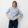 Female jumper, blue/milk color, size 46-50