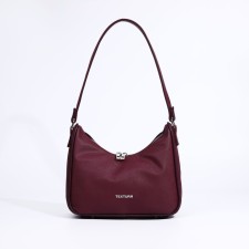 Women's bag Textura, baguette, small size, burgundy color