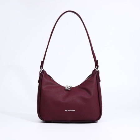 Women's bag Textura, baguette, small size, burgundy color