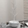 Universal "tree" stand with a place for storage, 14 × 5.5 × 35 cm, white color