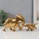 Souvenir Polystone "elephant with an elephant" gold set 2 pcs 32x6.6x13 cm