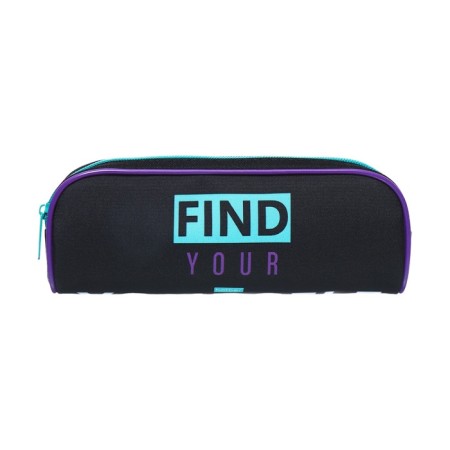 Penal soft, 1 department, 80 x 210 x 40 mm, voluminous, Hatber, "Find yourself" black NPK_65231-1