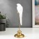 Souvenir Polystone "White Parrot Ara on Golden Pug" 27.5x8.5x9 cm