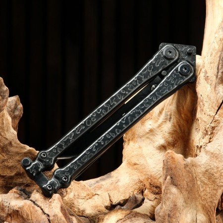 Balfish knife "Motherle" black, steel - 440, handle - steel, 20 cm-1