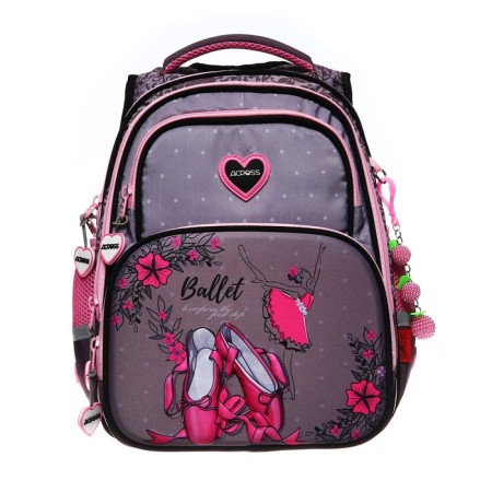 School backpack 40 x 33 x 15 cm, ergonomic back, Across 548, pink ACR23-548-1-2