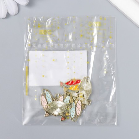 Decor for creativity Metal, enamel "Two fish" mix 2.2x1.2 cm-3