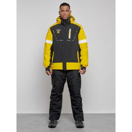 Ski costume male winter, size 50, yellow color