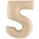 Foil ball 40 "Number Five", Satin Cream