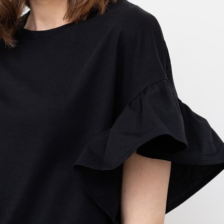 T -shirt female, black color, size 50-1