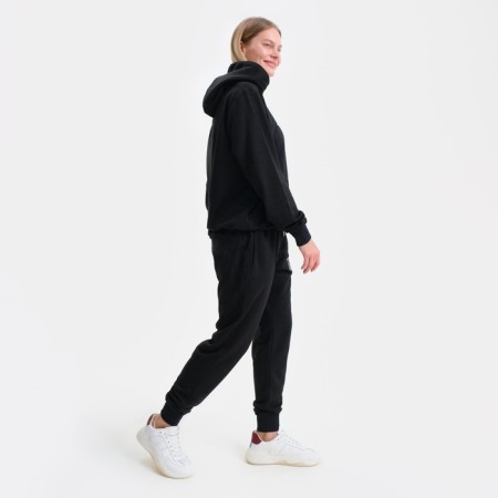 Women's suit (sweatshirt/pants), color is black, size XL-1