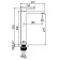 AFLORN AF19110ST shell mixer, pour height 27.5 cm, brass, glossy graphite