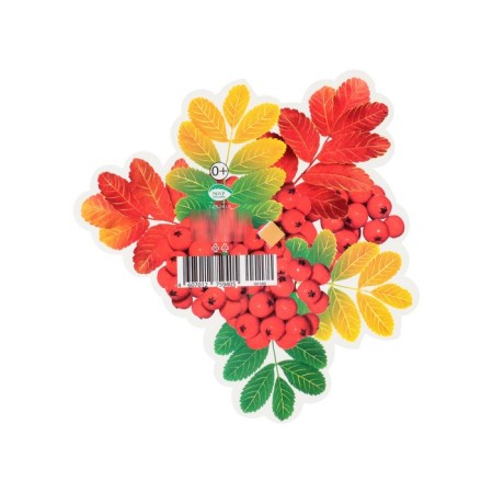 Украшение на скотче "Букет рябины" ягоды, 18х18 см-1