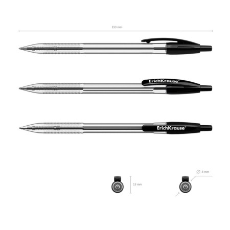Automatic ballpoint handle R-301 Matic, node 0.7mm, black ink, letter line length 1000m-5