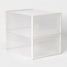 Shoe storage box with a Middle Size shade door, 24 × 33 × 14 cm, 2 pcs