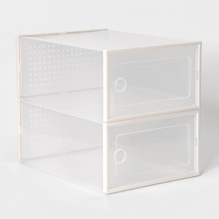 Shoe storage box with a Middle Size shade door, 24 × 33 × 14 cm, 2 pcs