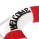 Rescue Circle with twine "Welcome Abroad", decor - Cross, 4*26*26 cm, mix