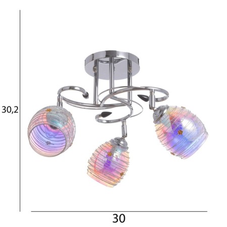 Abbella chandelier 3x40W E27 Chrome Model: 2612381-5