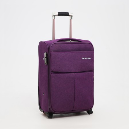 Small 20 suitcase, a lightning department, with extension, code castle, 3 wheels, 2 outer pockets, purple color-1