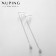 Hanging earrings Xuping contact, white color in silver